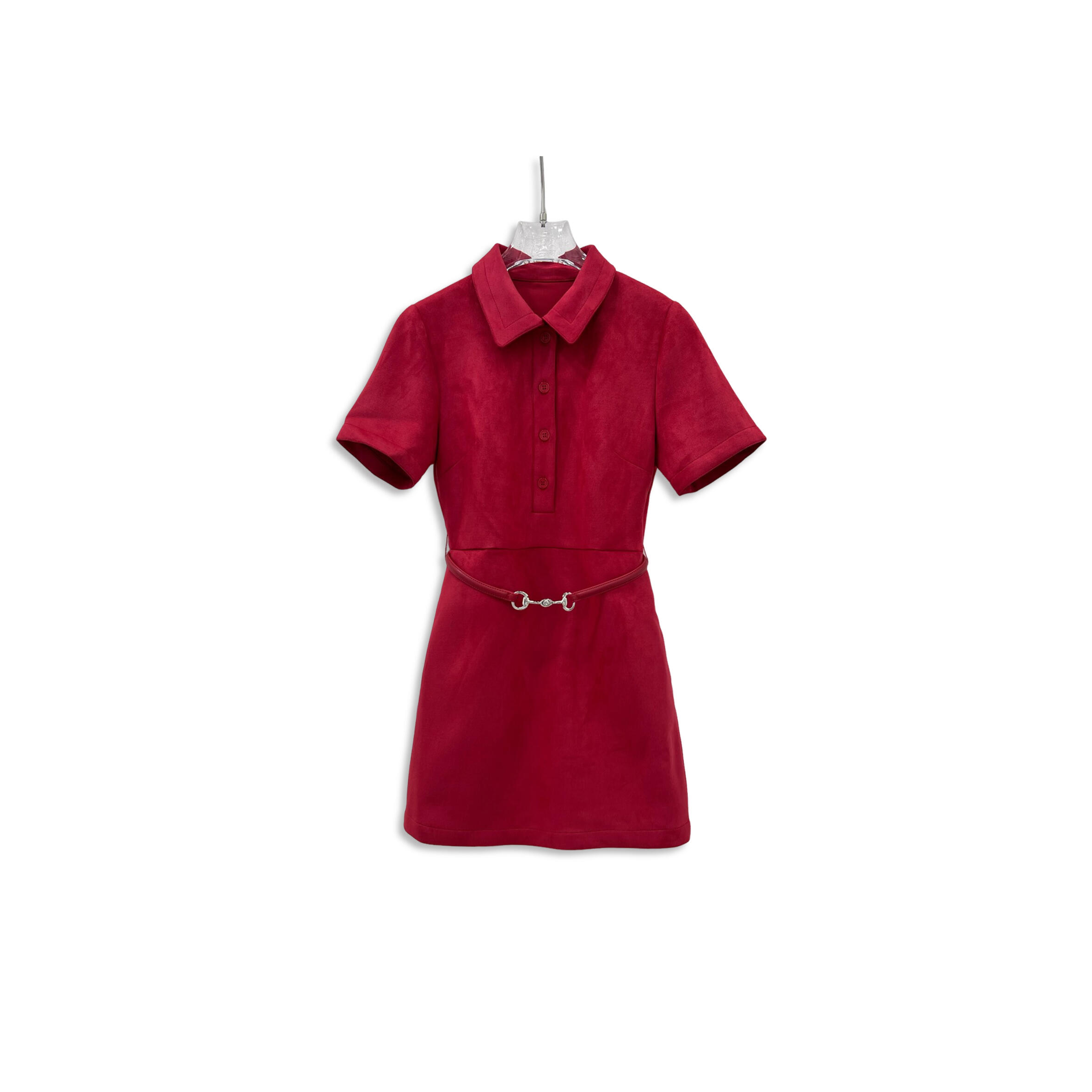 Gvc*1 suede short-sleeved dress